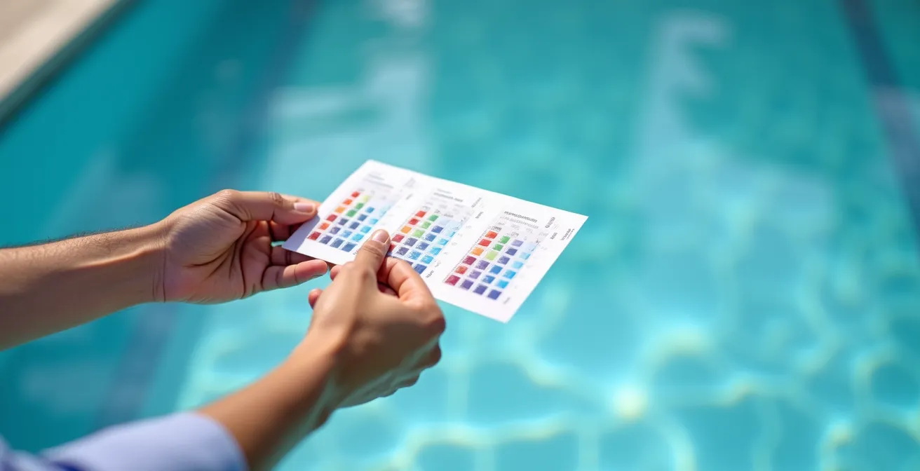 Contrôle des paramètres de l'eau d'une piscine